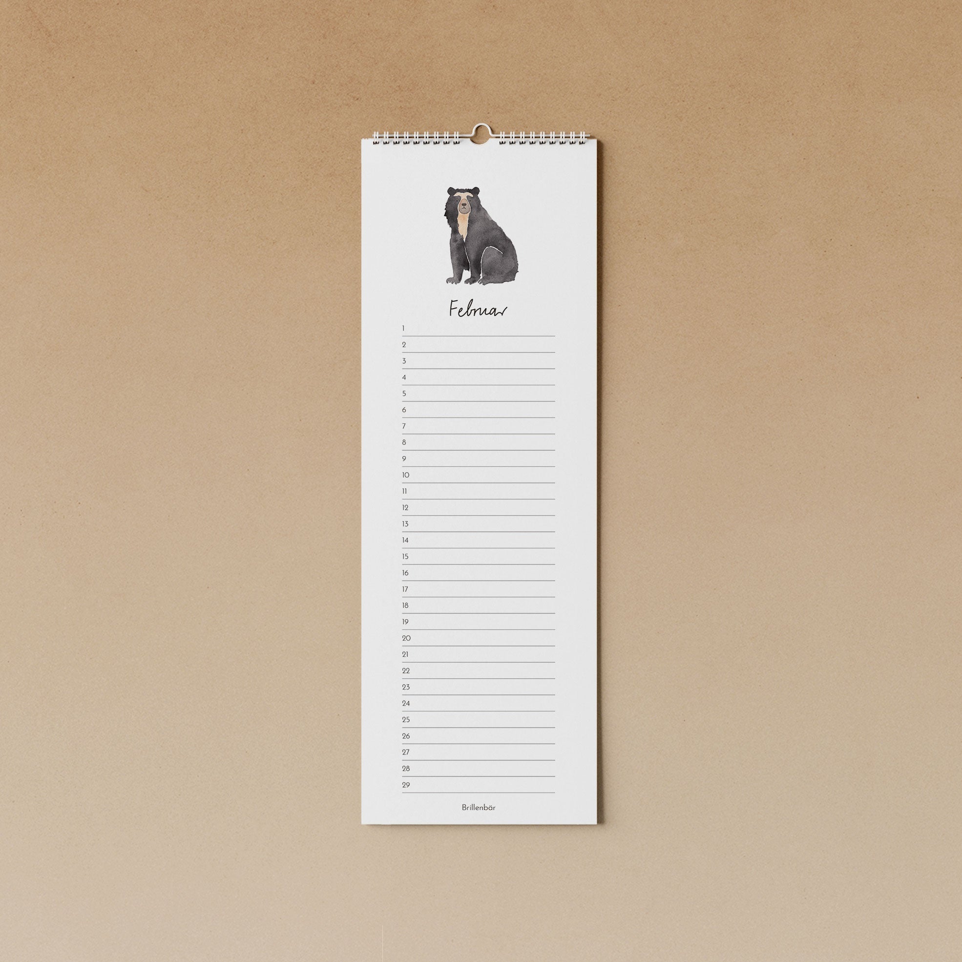 gefährdete Tiere | immerwährender Kalender