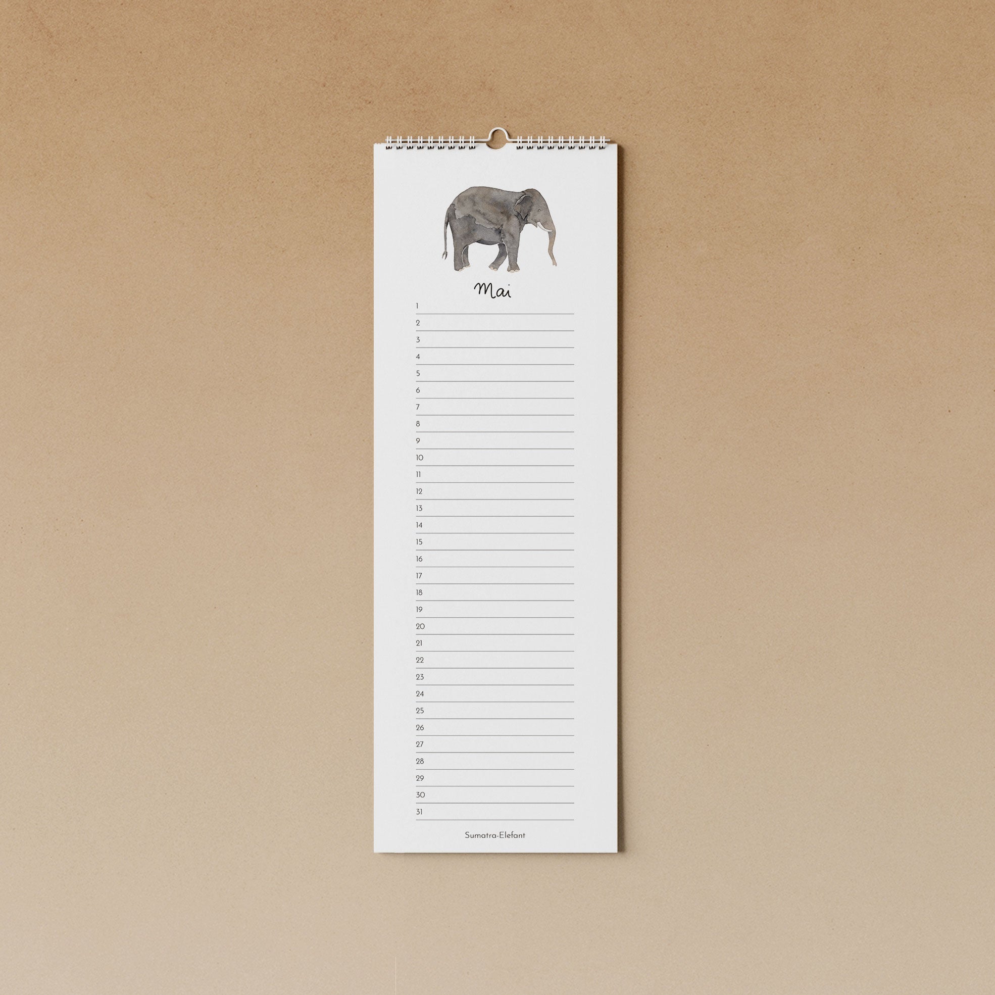 gefährdete Tiere | immerwährender Kalender