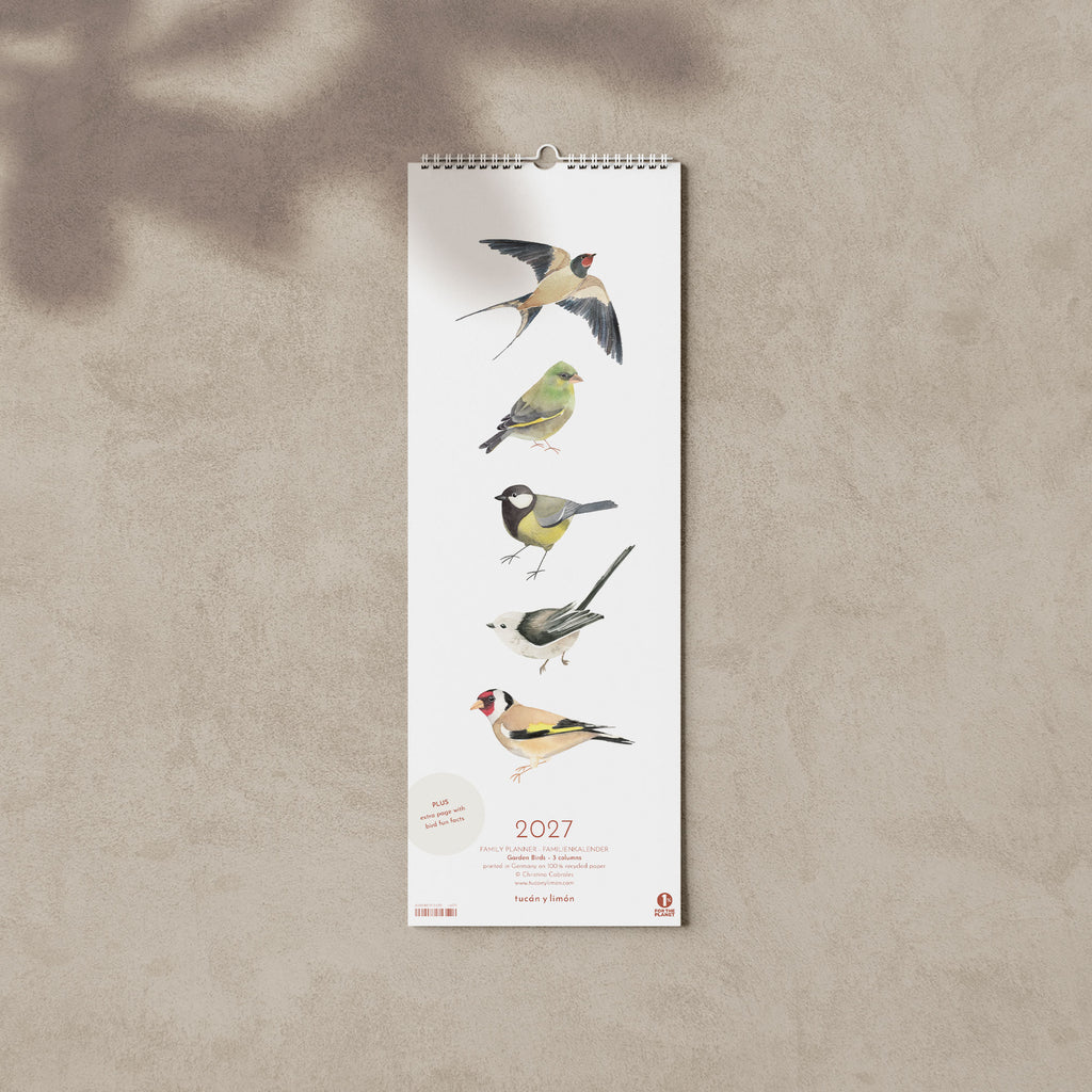 2027 Familienkalender Gartenvögel