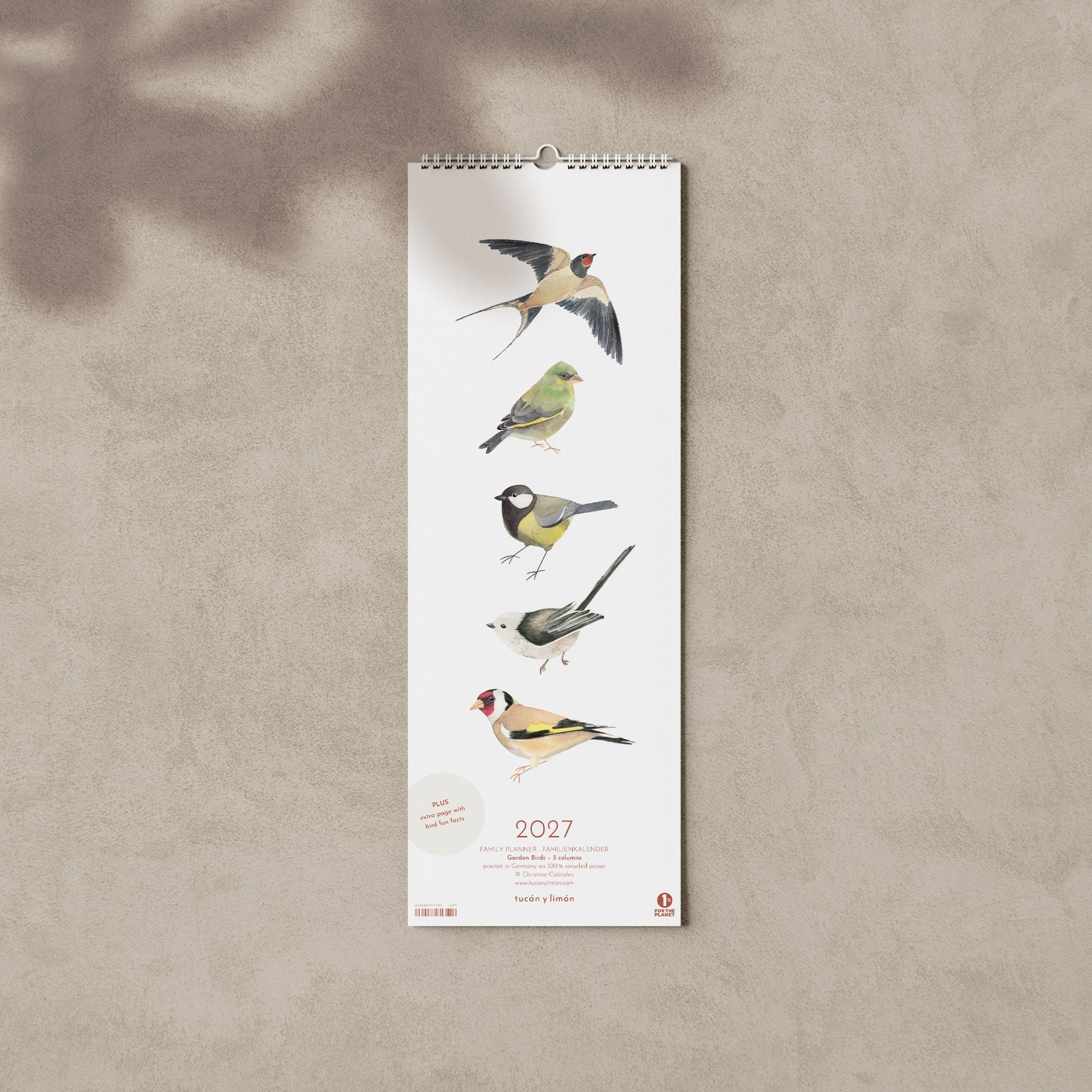 2027 Familienkalender Gartenvögel