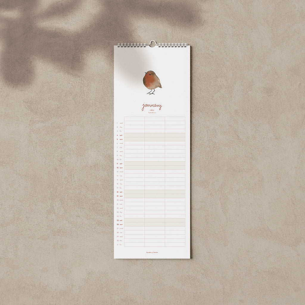 2027 Familienkalender Gartenvögel