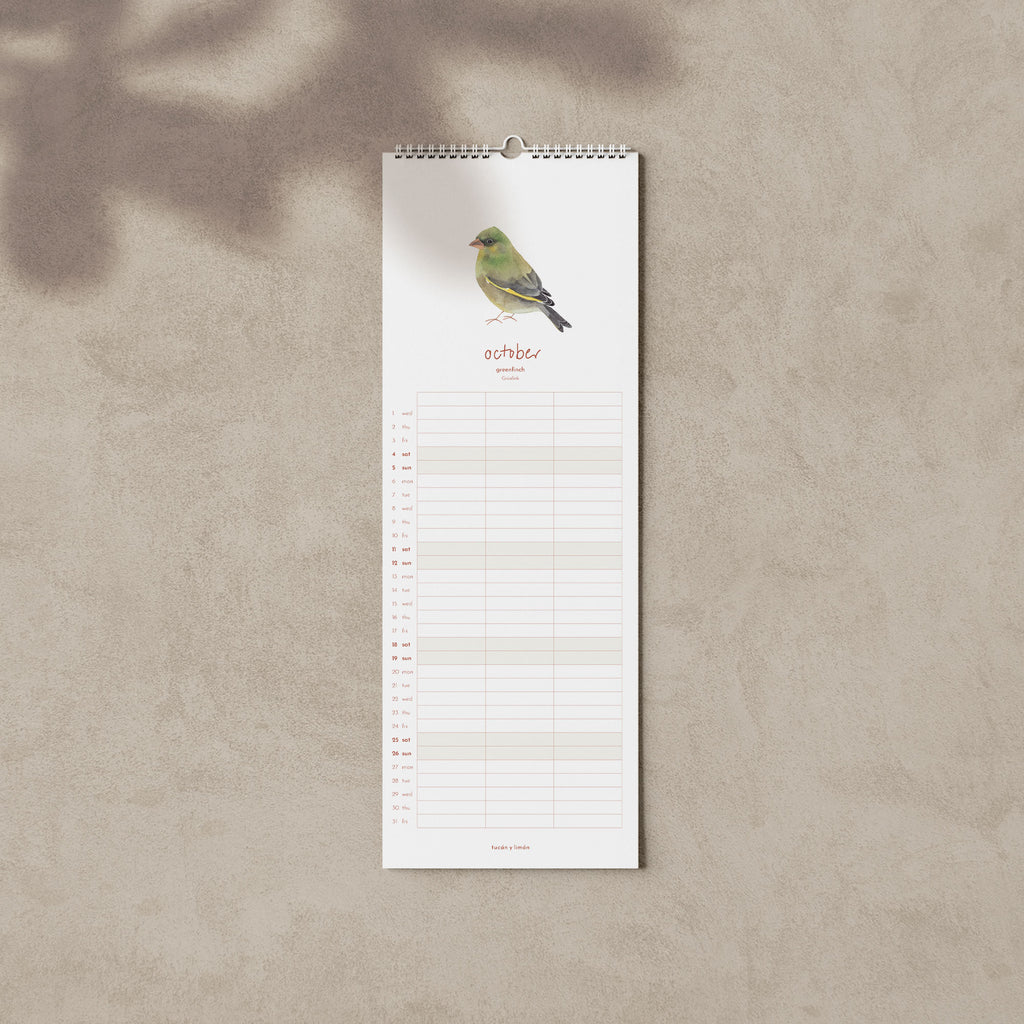 2027 Familienkalender Gartenvögel