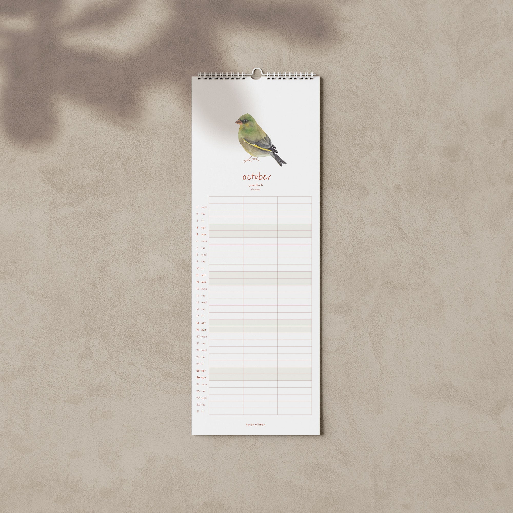2027 Familienkalender Gartenvögel