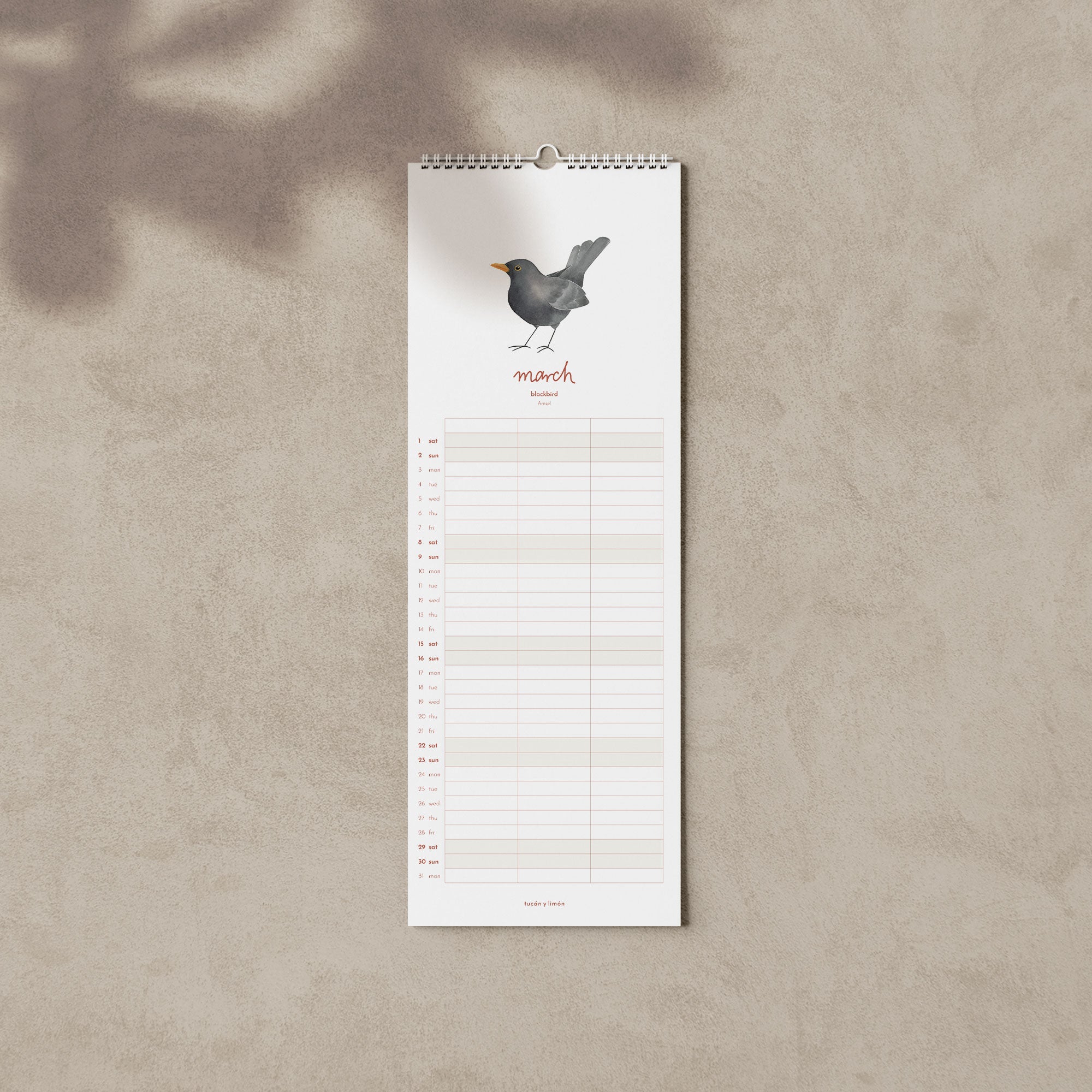 2027 Familienkalender Gartenvögel