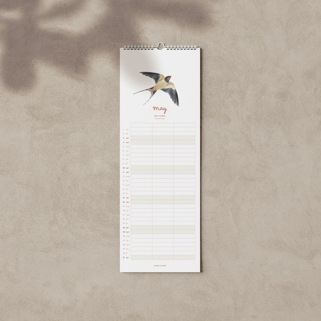 2027 Familienkalender Gartenvögel