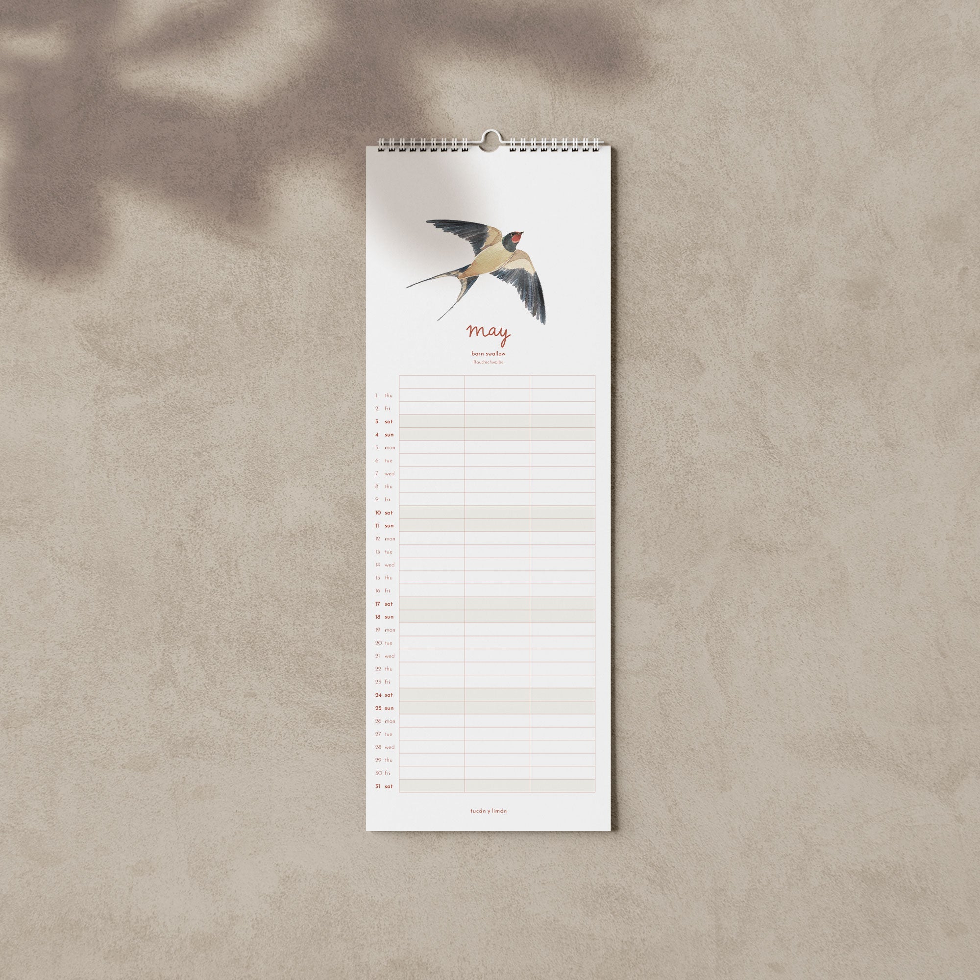 2027 Familienkalender Gartenvögel