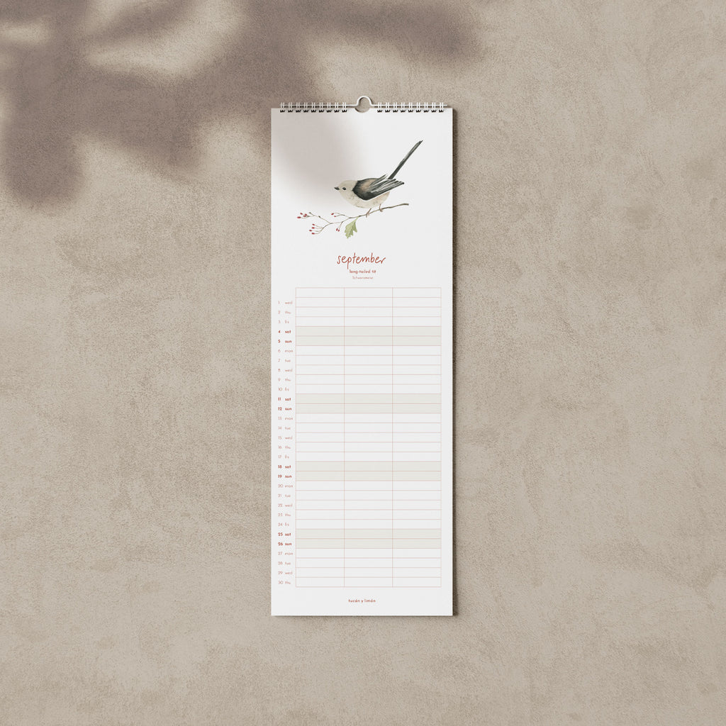 2027 Familienkalender Gartenvögel