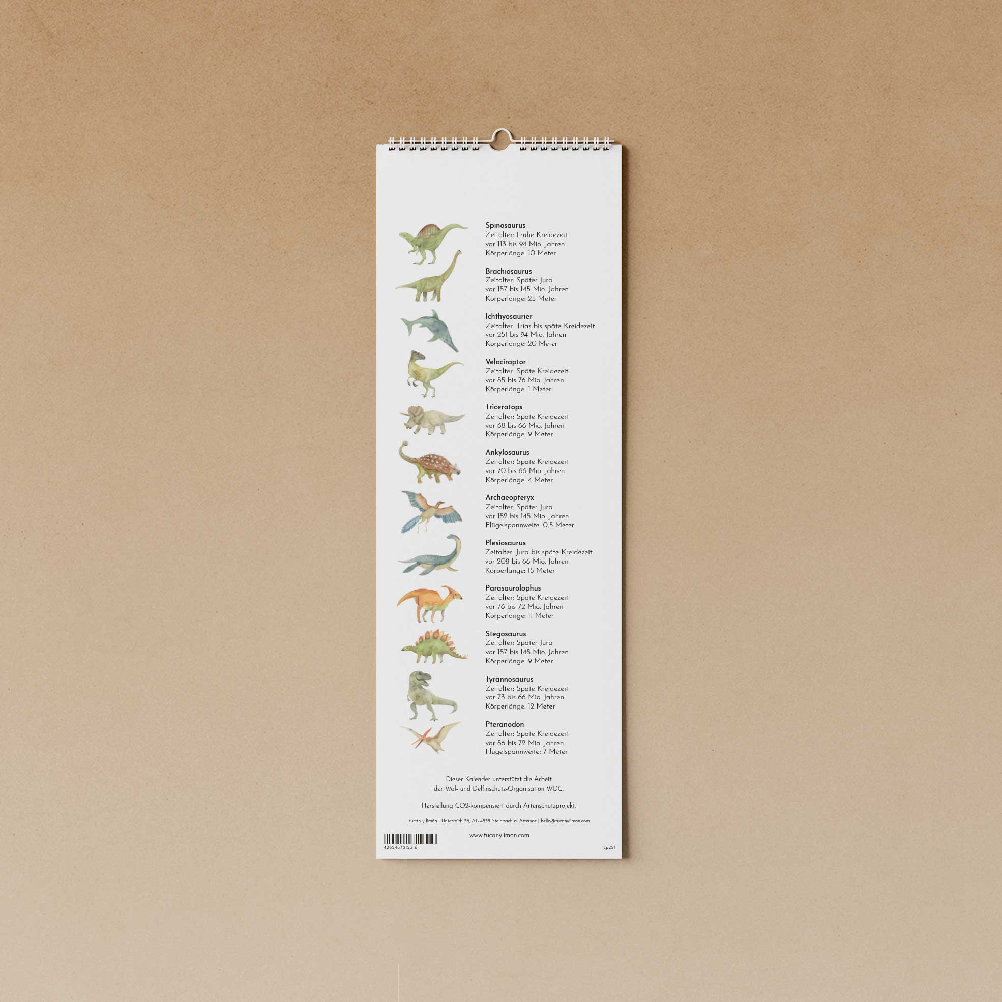 Dinosaurier | immerwährender Kalender