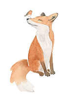 Fuchs und Rotkehlchen Illustration von tucán y limón