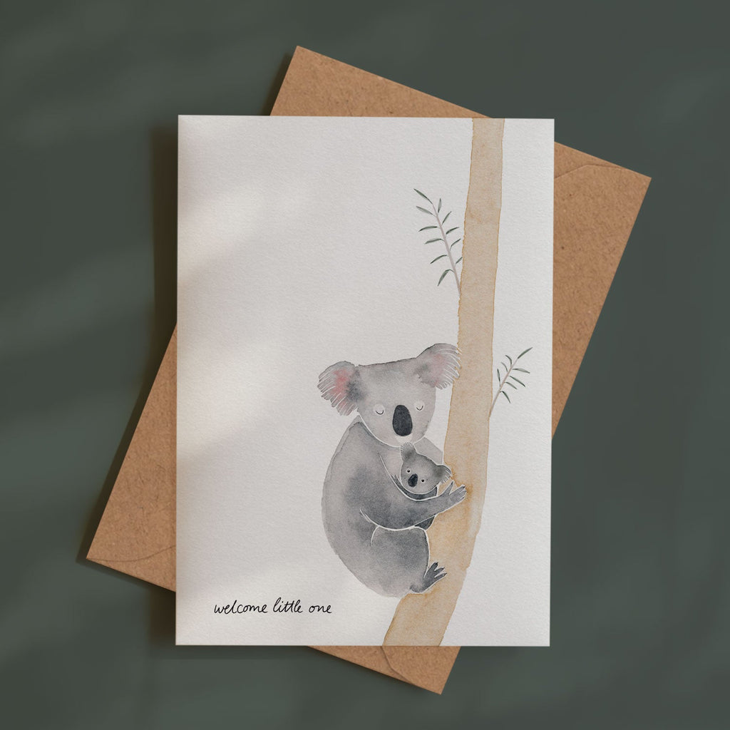 Koala - welcome little one | Grußkarte