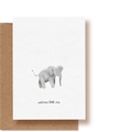 Baby Elefant - welcome little one | Grußkarte