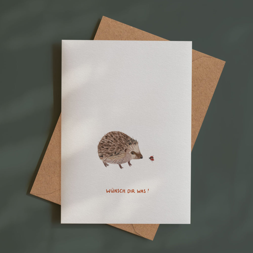 Igel - wünsch dir was | Grußkarte