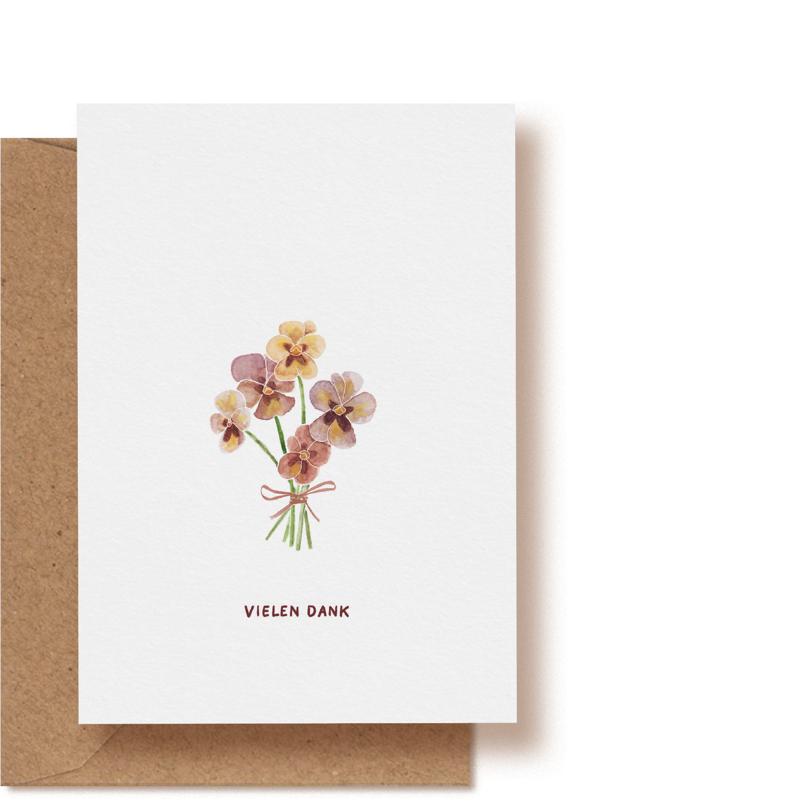 Stiefmütterchen  Vielen Dank - Viola | Grußkarte