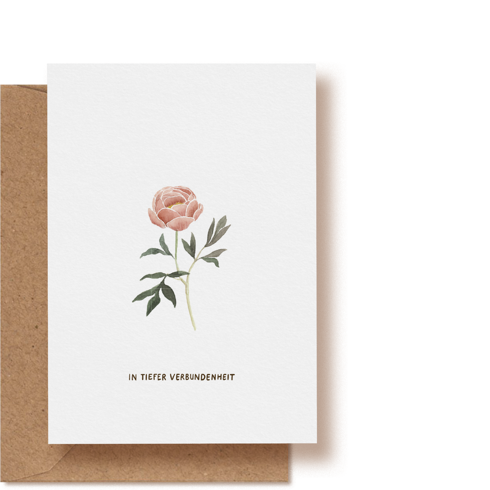 Paeonia - in tiefer Verbundenheit | Kondolenzkarte