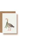 Gans mit Schal | Mini-Grußkarte
