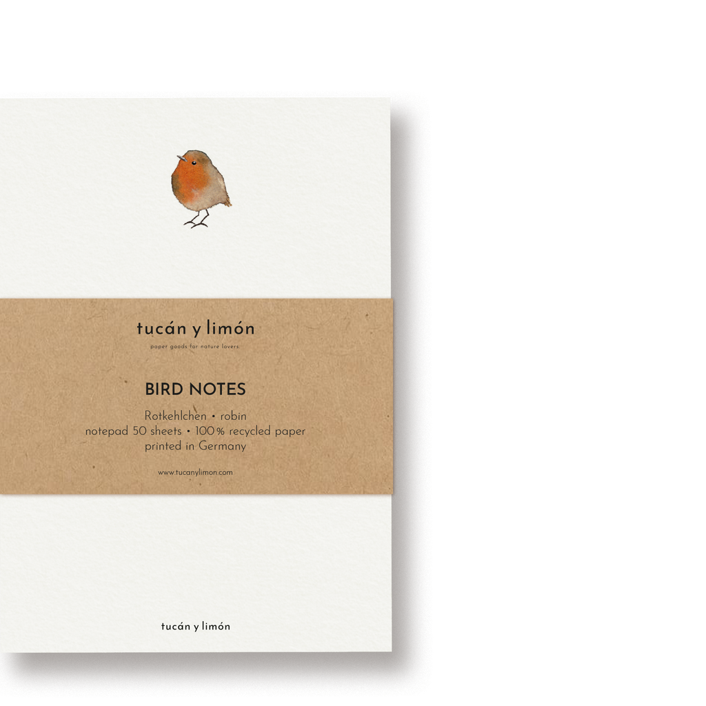 BIRD NOTES Rotkehlchen | Notizblock DINA6