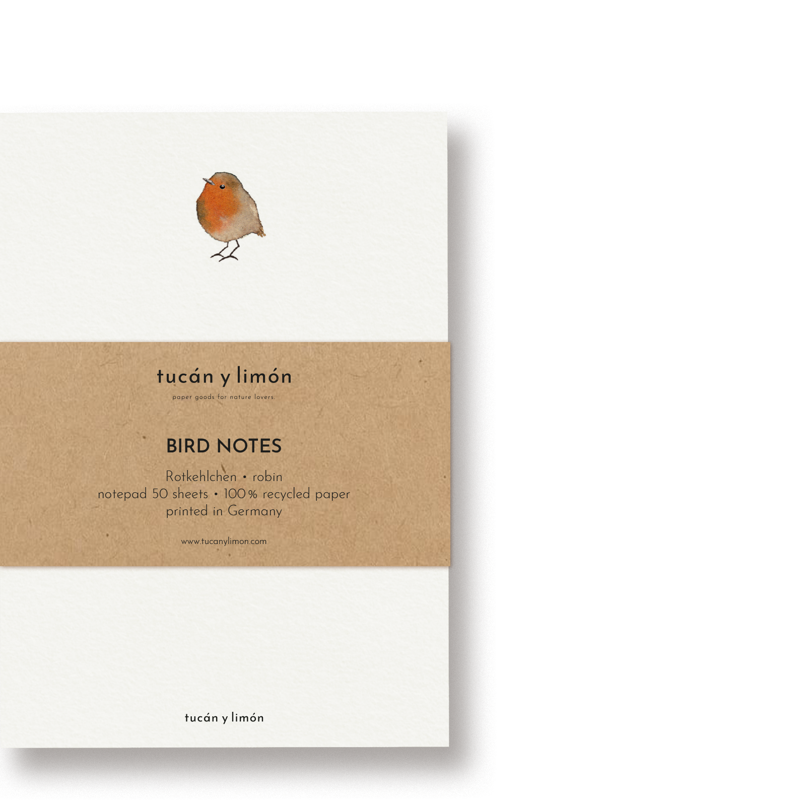 BIRD NOTES Rotkehlchen | Notizblock DINA6