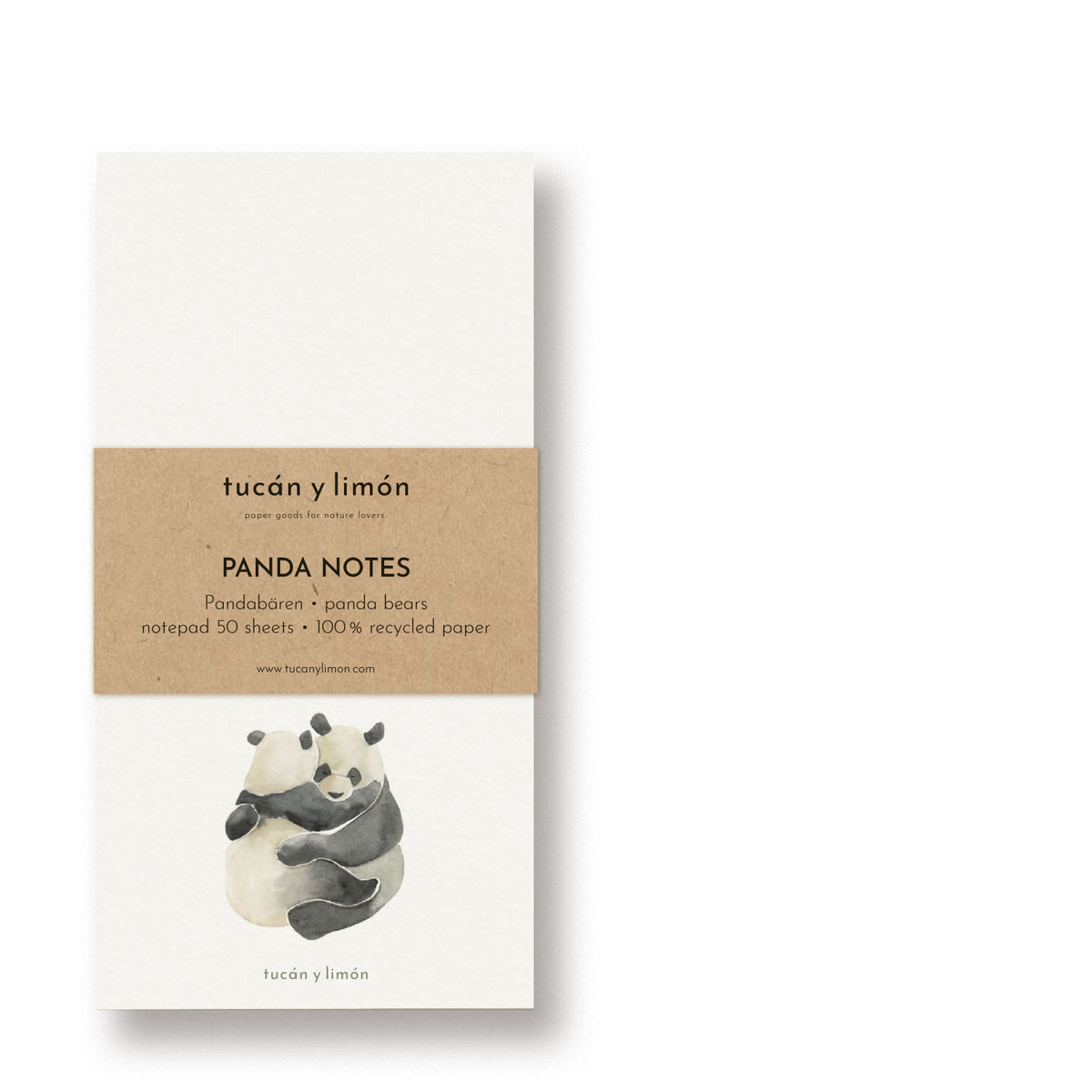PANDA NOTES - Pandas | Notizblock DINA6 schmal