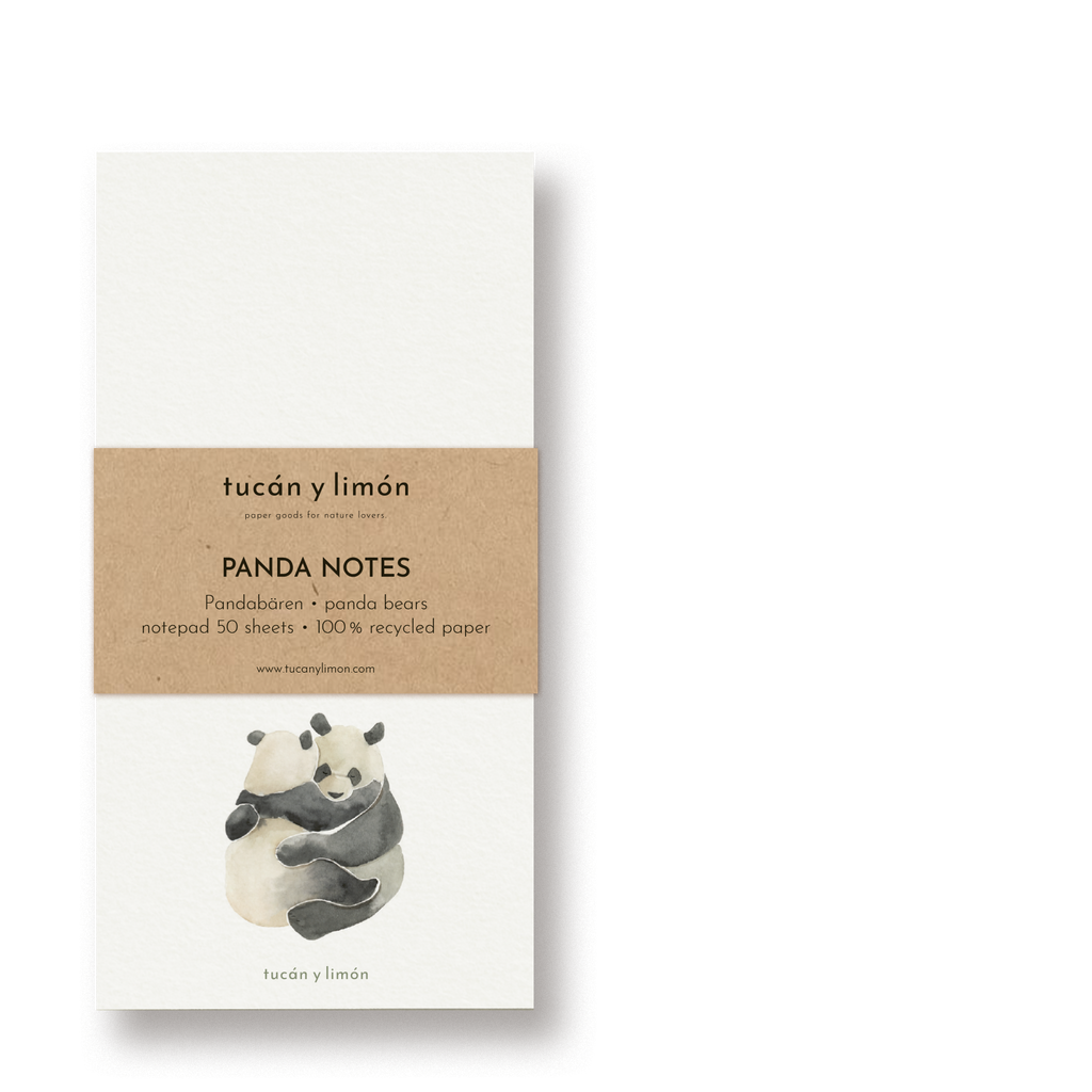 PANDA NOTES - Pandas | Notizblock DINA6 schmal