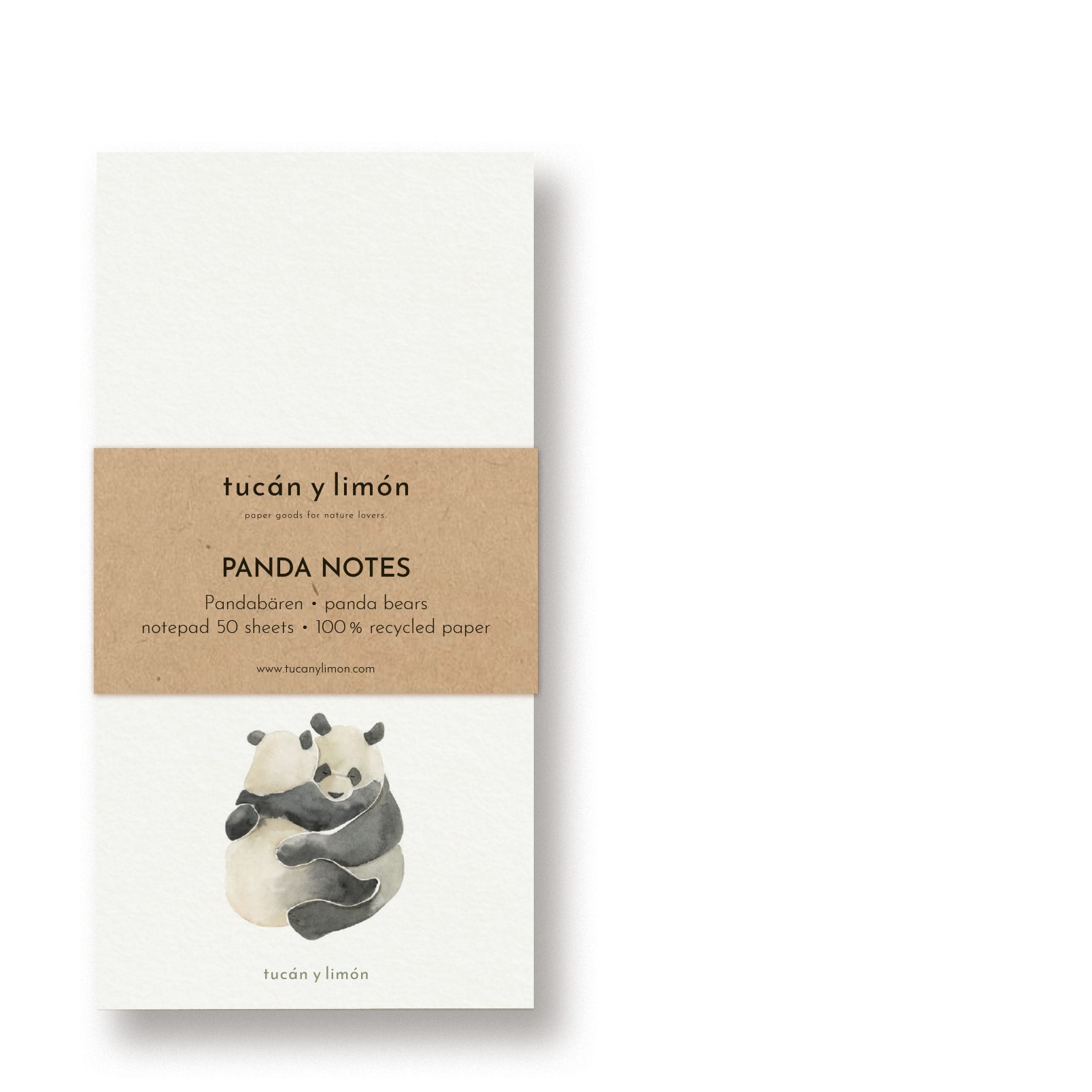 PANDA NOTES - Pandas | Notizblock DINA6 schmal