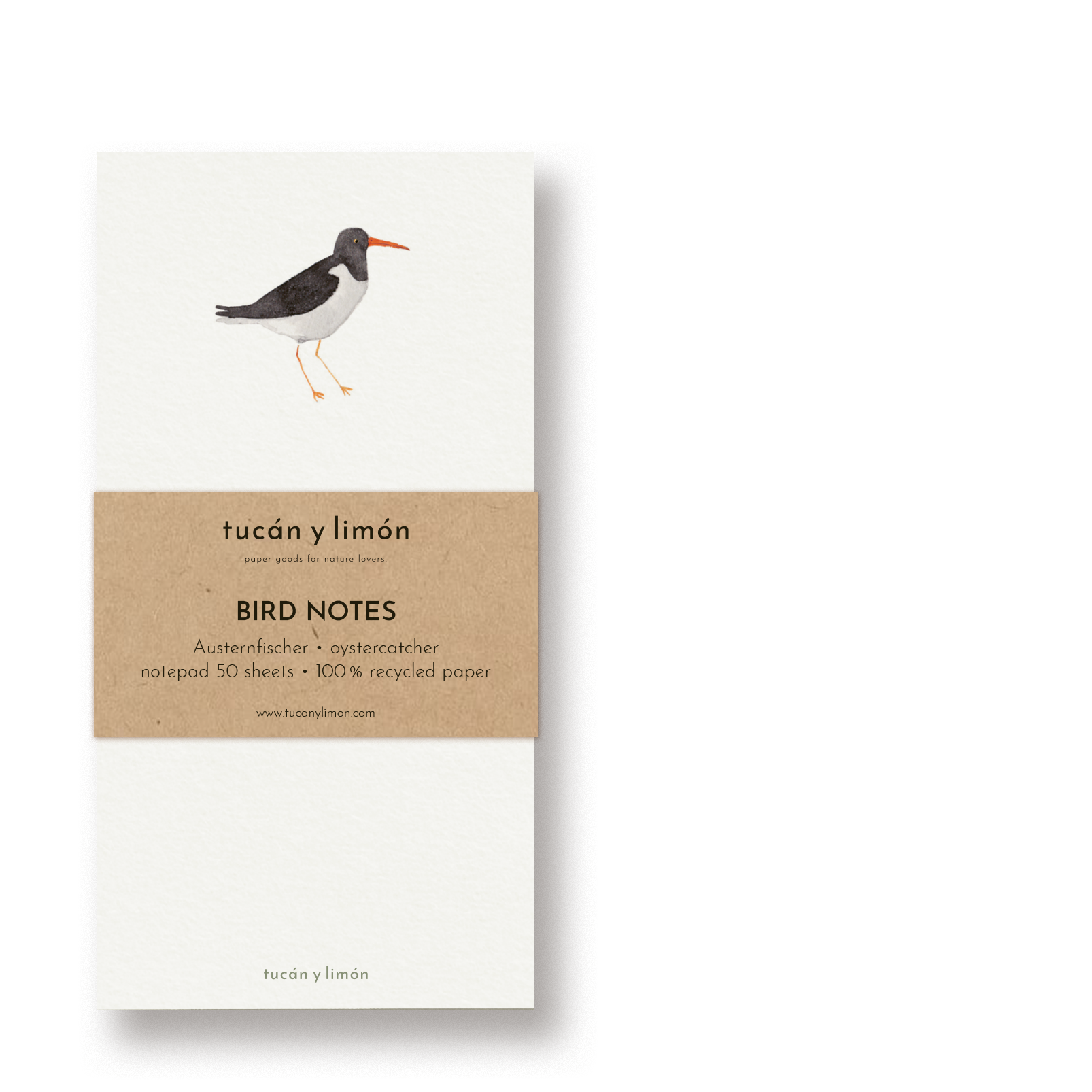BIRD NOTES - Austernfischer | Notizblock DINA6 schmal