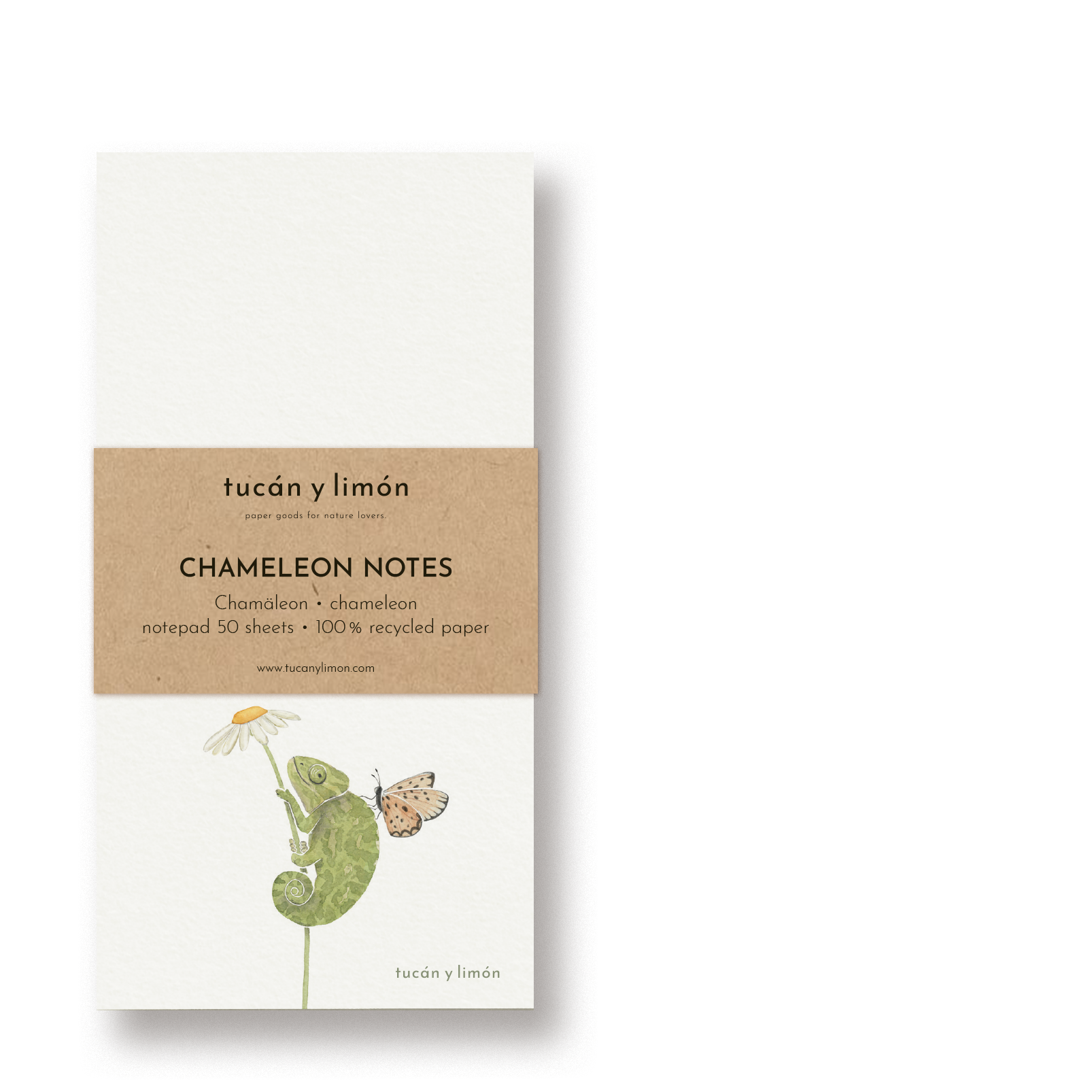 CHAMELEON NOTES - Chamäleon | Notizblock DINA6 schmal