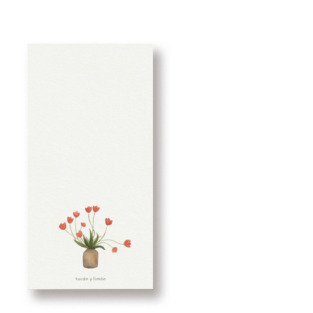 FLOWER NOTES - Tulpen | Notizblock DINA6 schmal