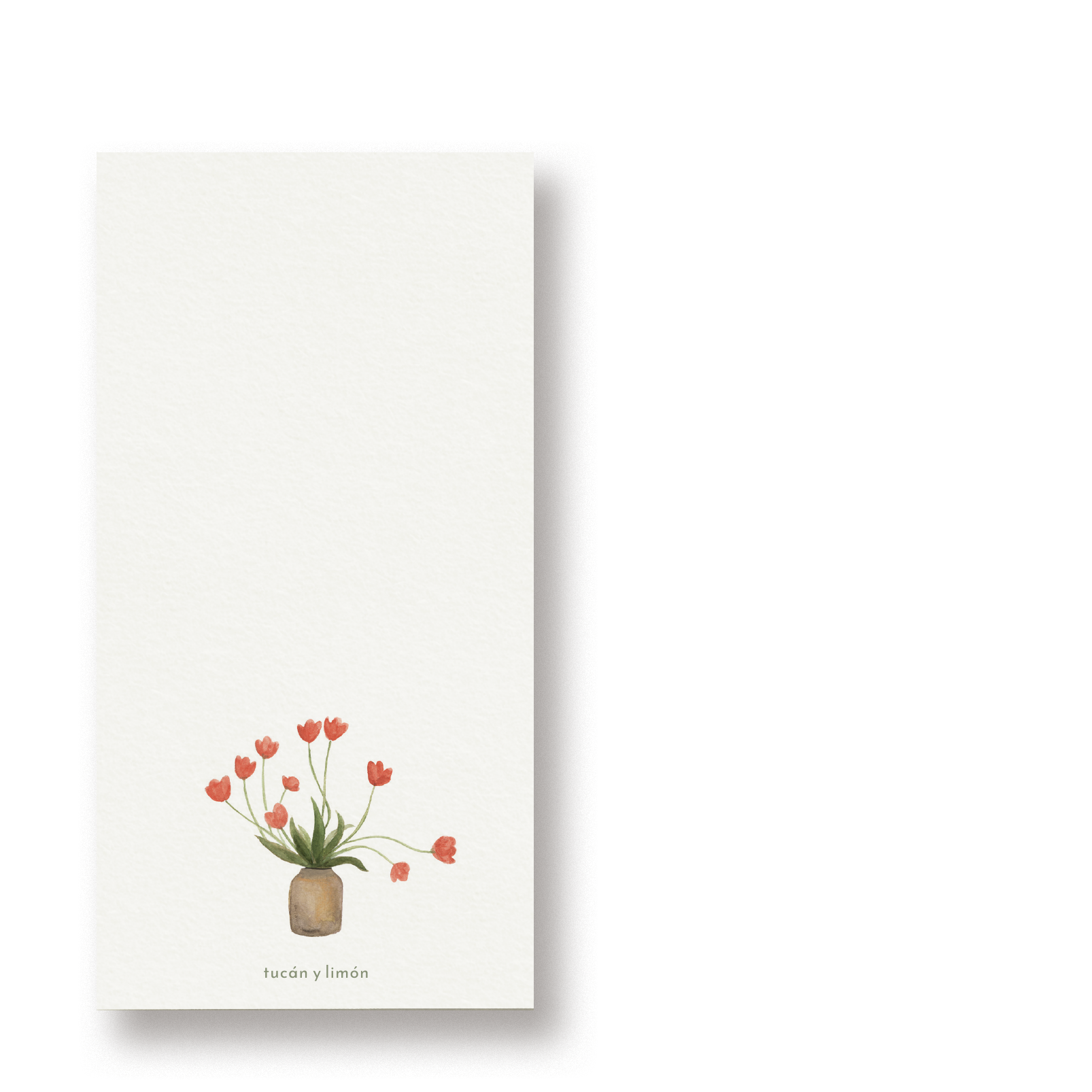FLOWER NOTES - Tulpen | Notizblock DINA6 schmal