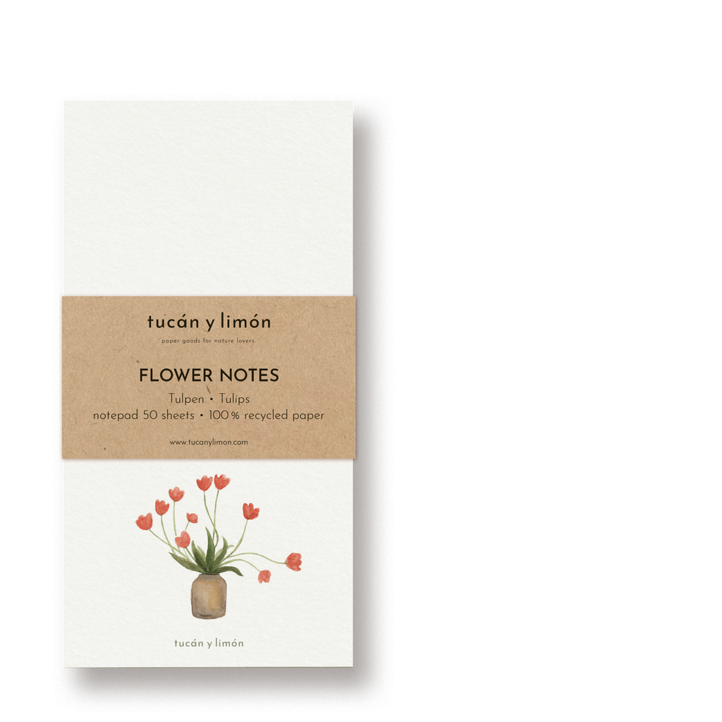 FLOWER NOTES - Tulpen | Notizblock DINA6 schmal