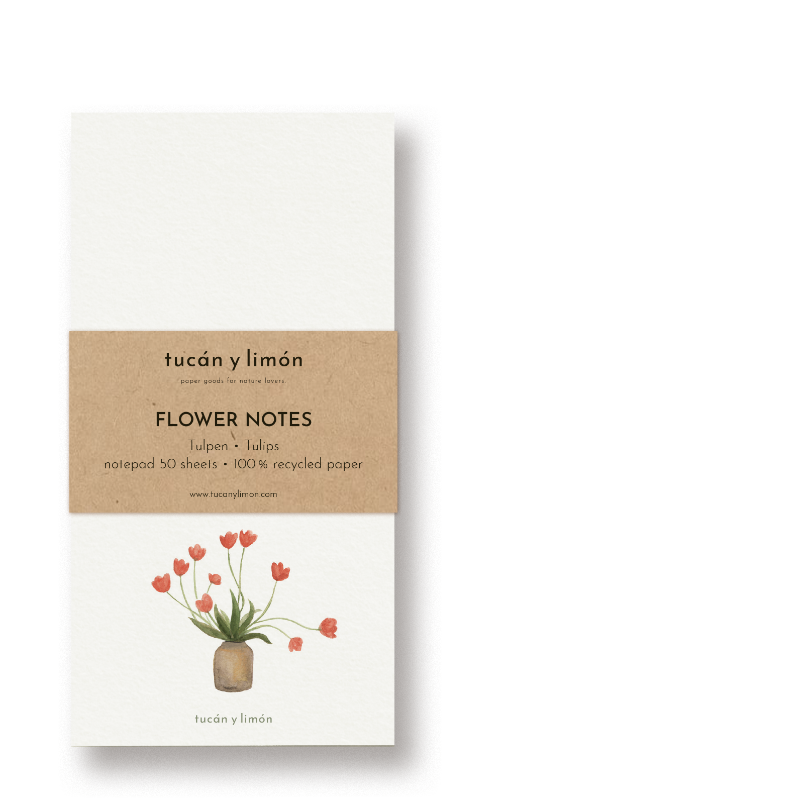 FLOWER NOTES - Tulpen | Notizblock DINA6 schmal