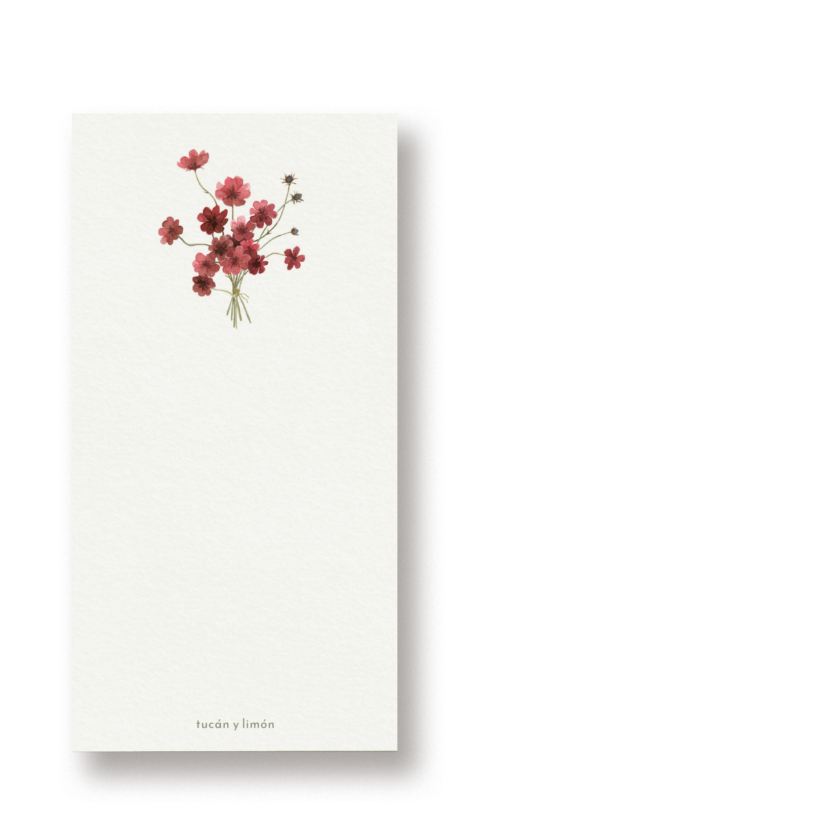 FLOWER NOTES - Schokoladen-Kosmeen | Notizblock DINA6 schmal
