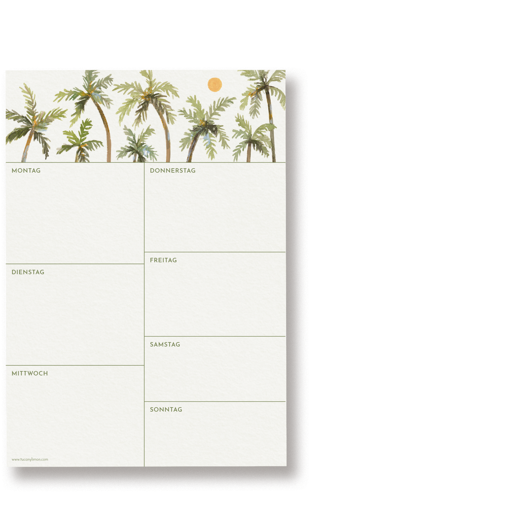 WEEKLY PLANER - Palmenwald | Notizblock DINA5