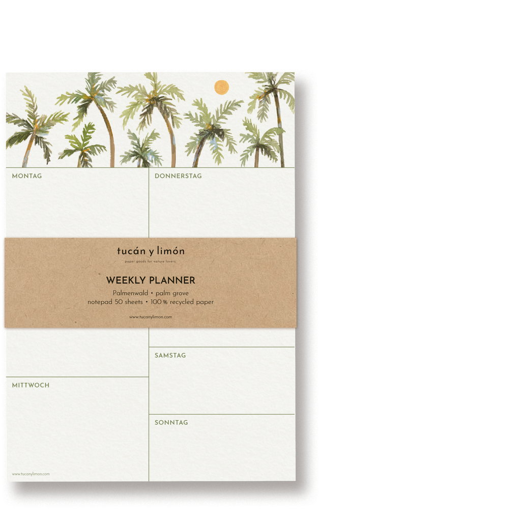 WEEKLY PLANER - Palmenwald | Notizblock DINA5