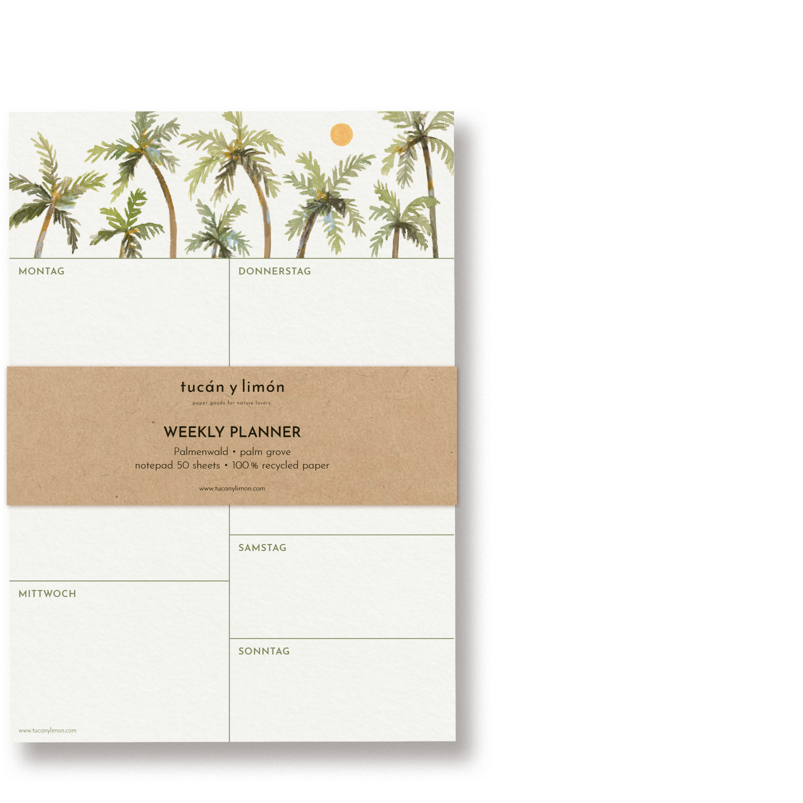 WEEKLY PLANER - Palmenwald | Notizblock DINA5