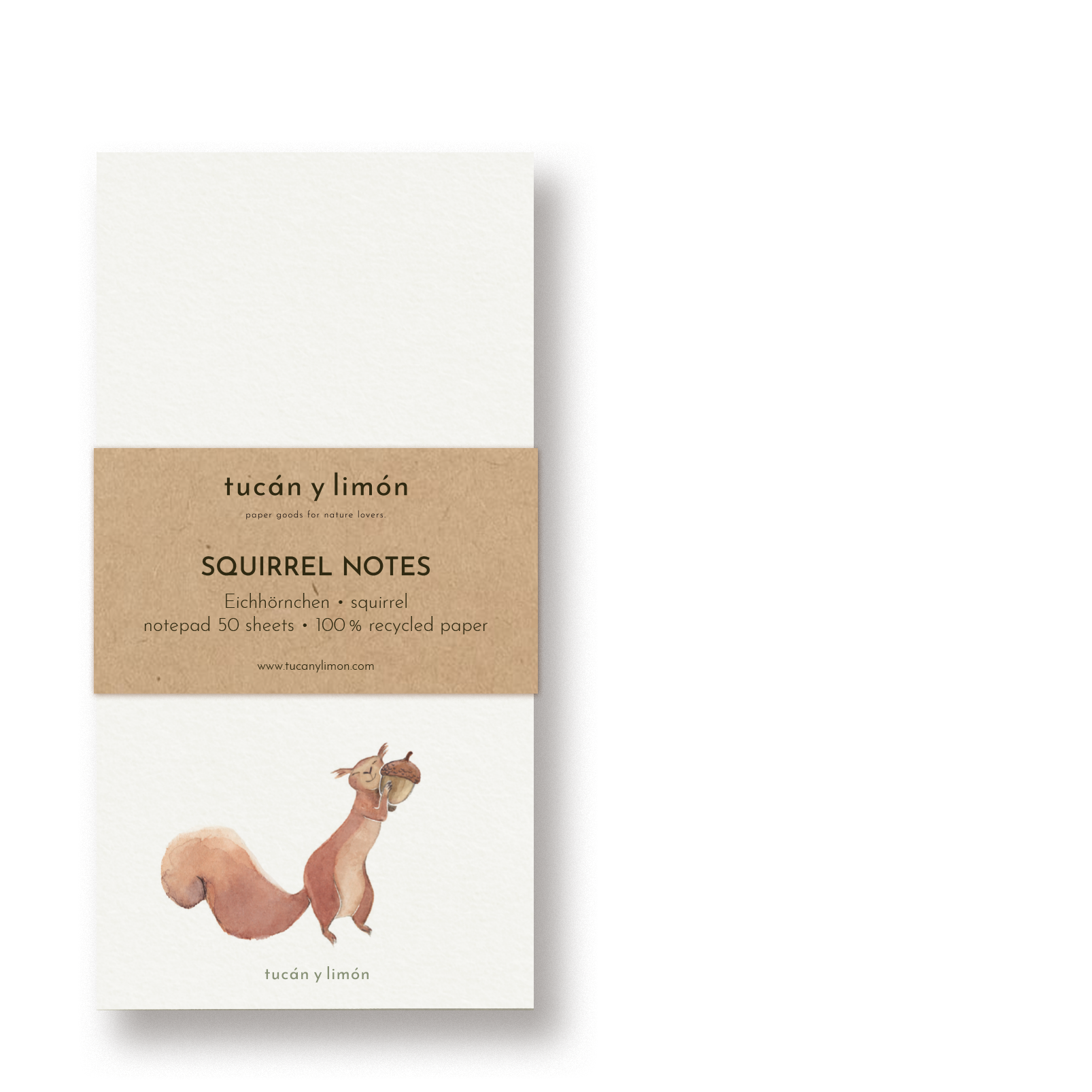 SQUIRREL NOTES - Eichhörnchen | Notizblock DINA6 schmal