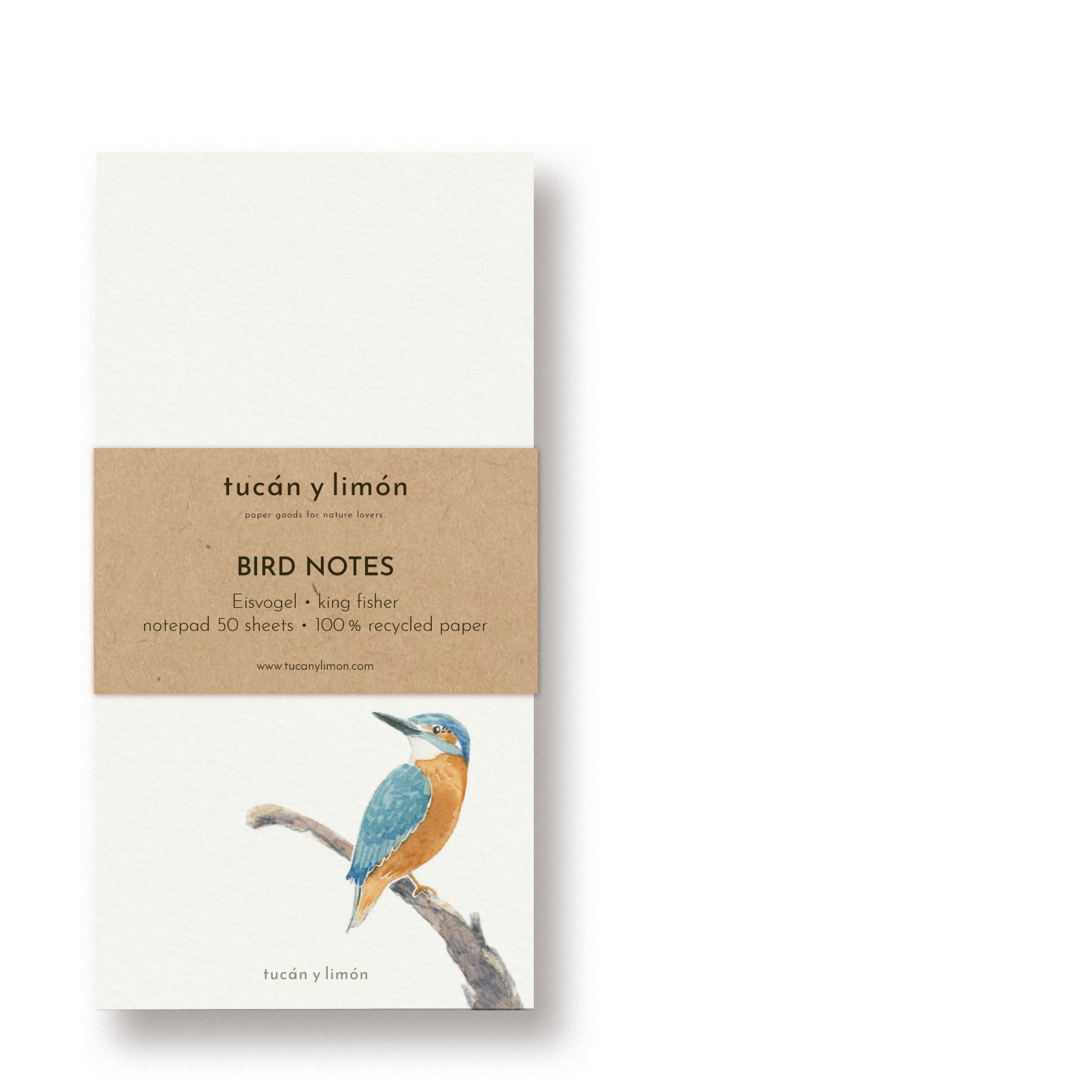 BIRD NOTES - Eisvogel | Notizblock DINA6 schmal