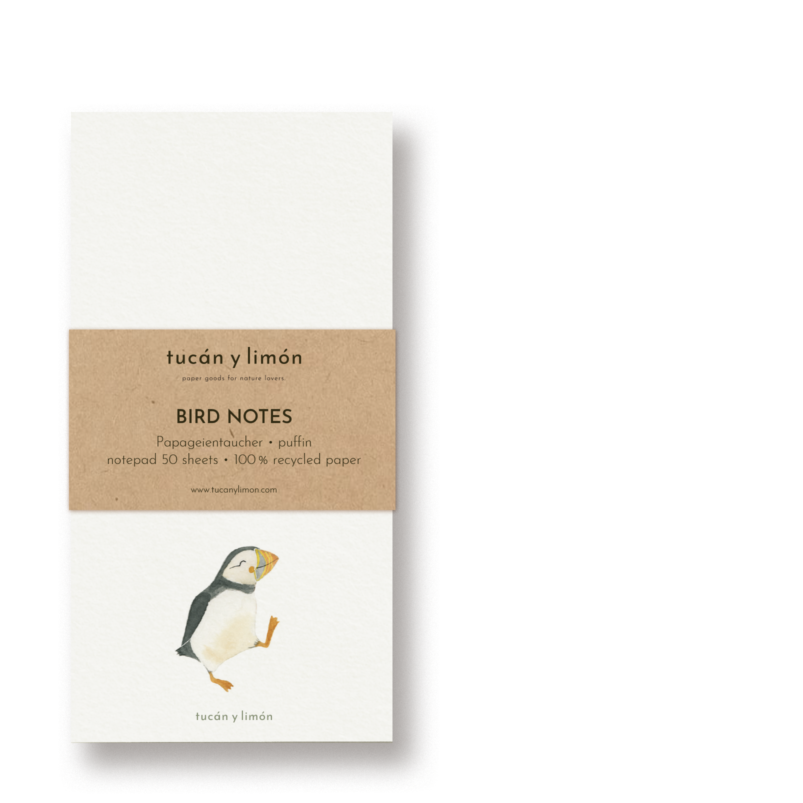 BIRD NOTES - Papageientaucher | Notizblock DINA6 schmal