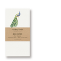 BIRD NOTES - Pfau | Notizblock DINA6 schmal
