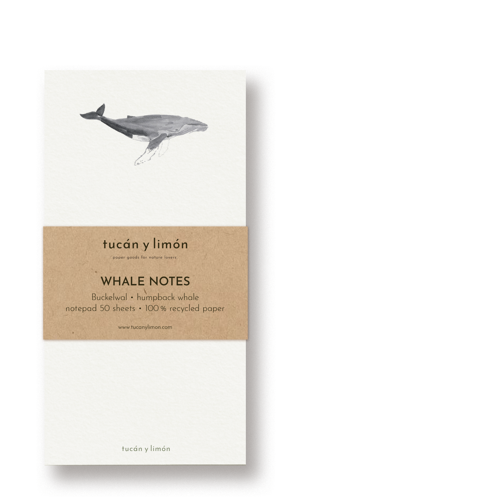 WHALE NOTES - Buckelwal | Notizblock DINA6 schmal