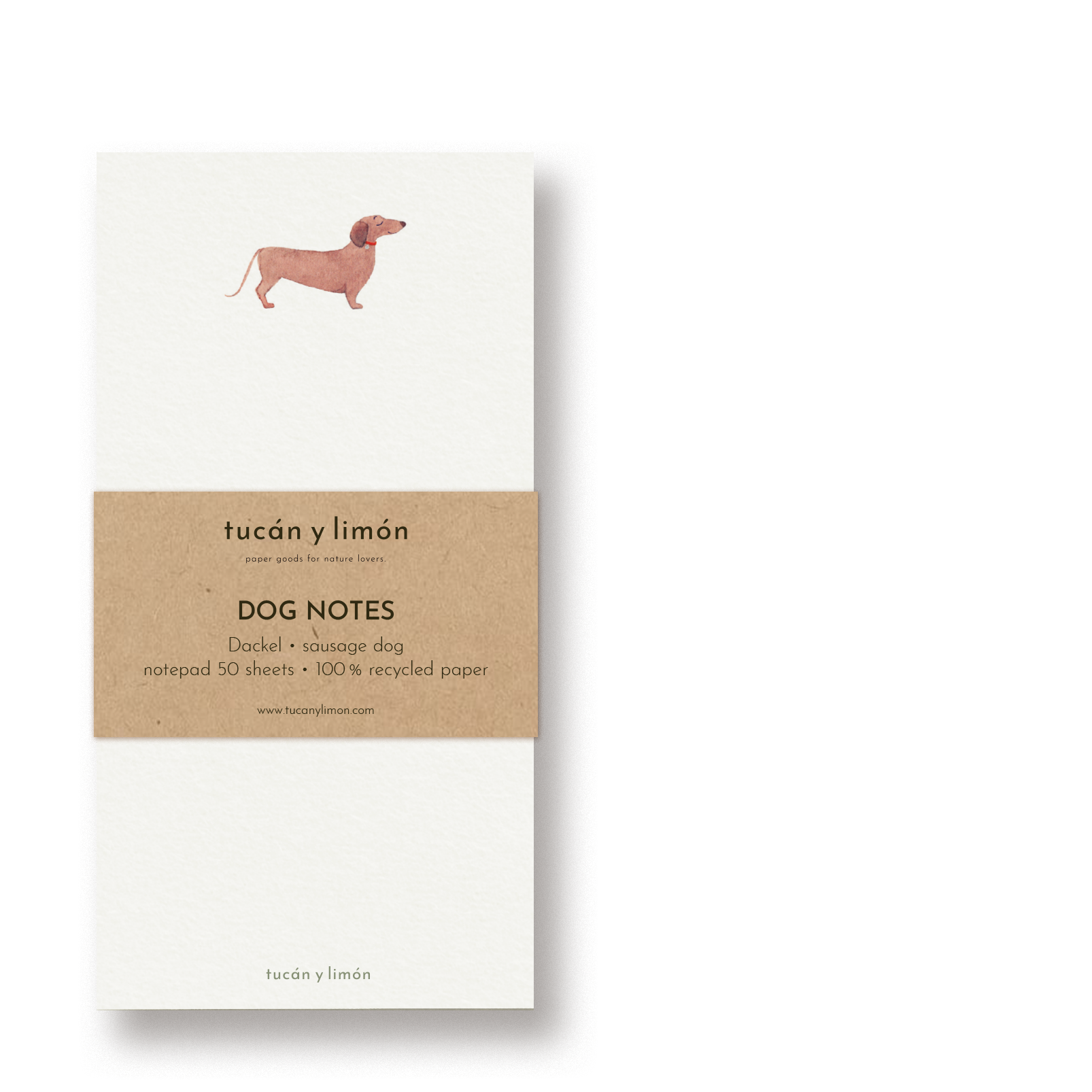 DOG NOTES - Dackel | Notizblock DINA6 schmal