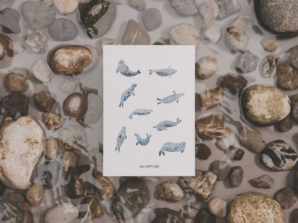 Robben | Oh Happy Day | Postkarte