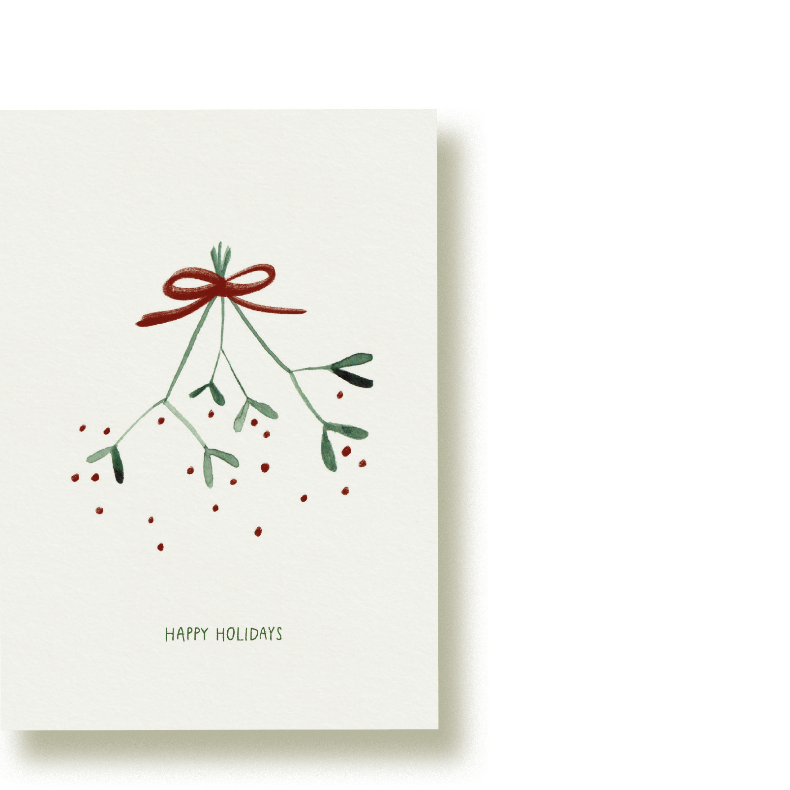 muérdago feliz navidad | tarjeta