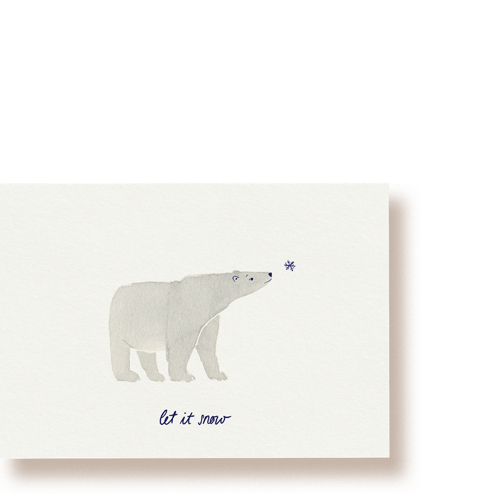 Eisbär - Let it Snow | Postkarte