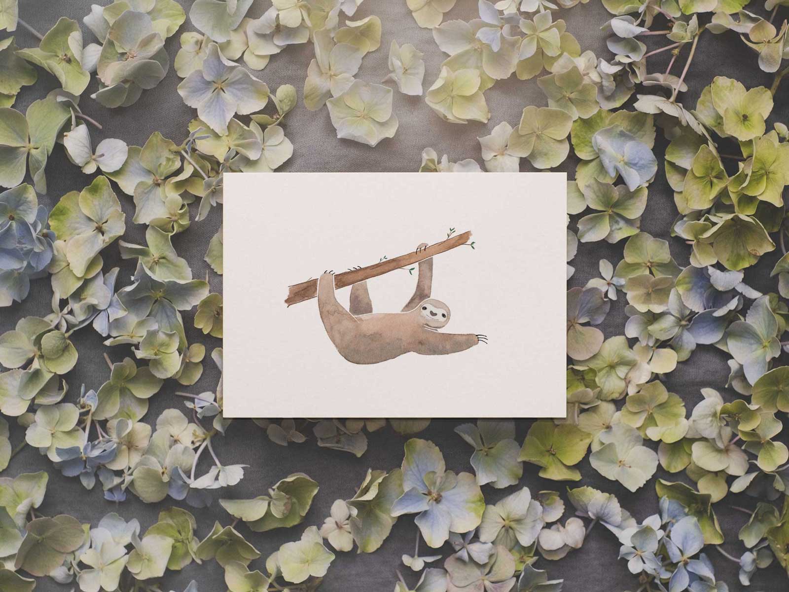 Faultier | Postkarte