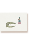 hungry for presents - Krokodil mit Geschenken  | Postkarte