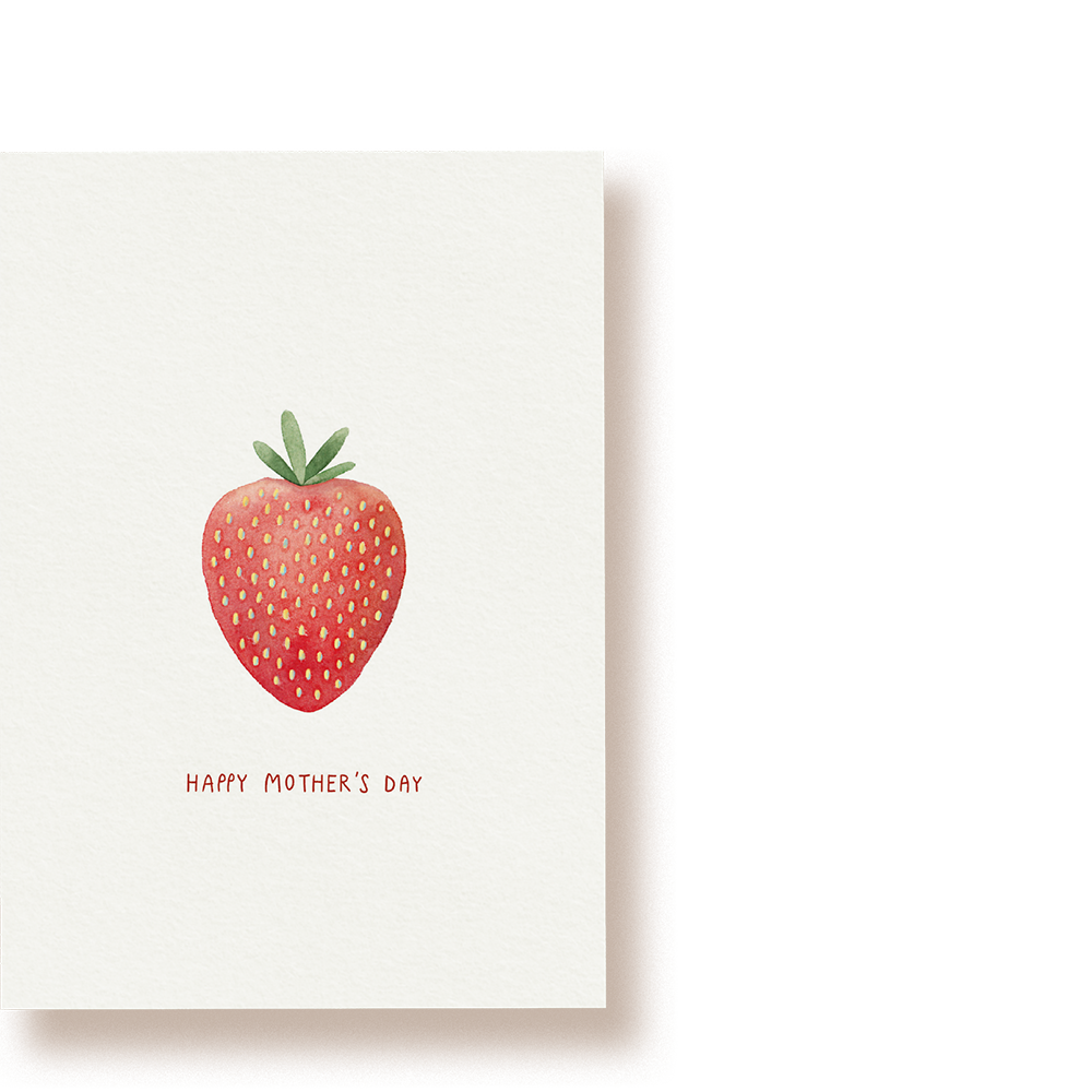 Happy Mother's Day Erdbeere | Postkarte