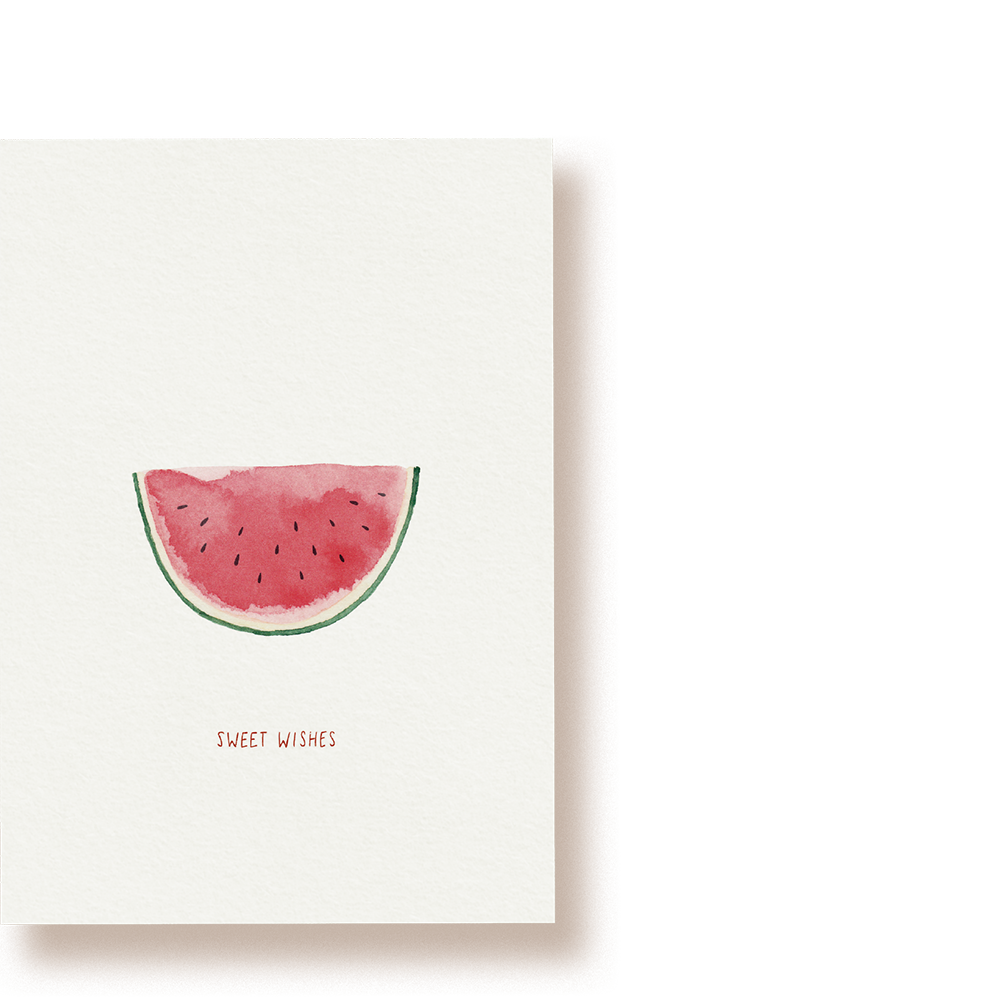 Melone - sweet wishes | Postkarte