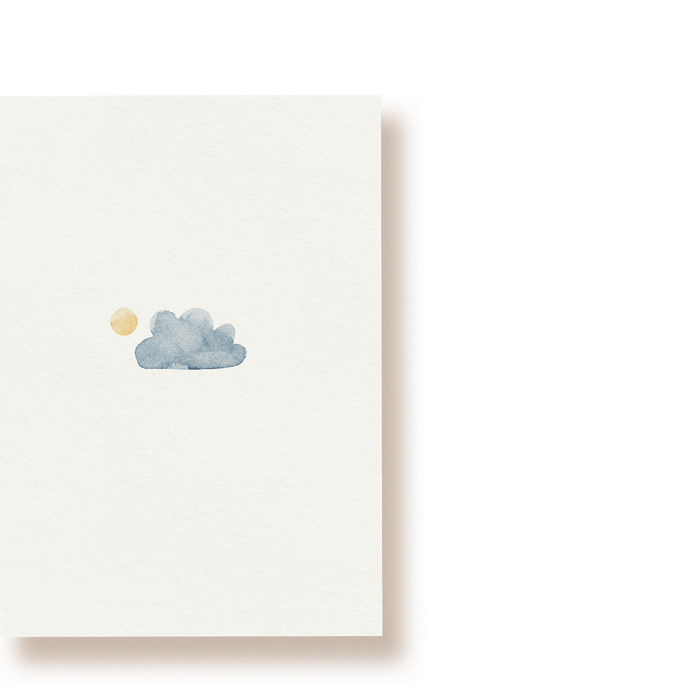 Wolke mit Sonne | Postkarte