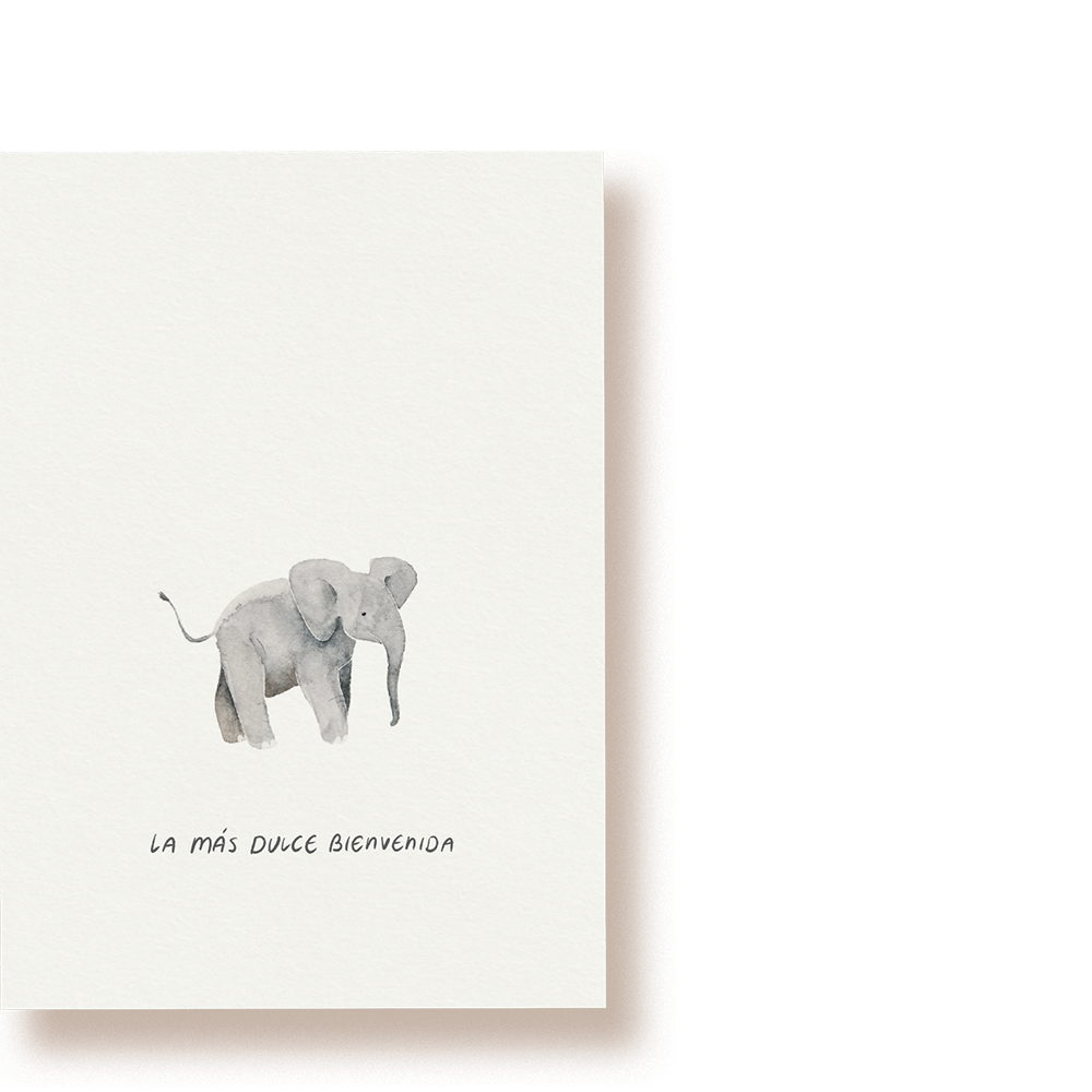 Baby Elefant - welcome little one | Postkarte
