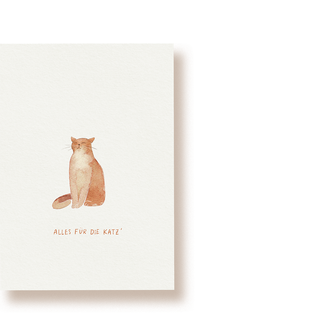 Alles für die Katz' | Postkarte